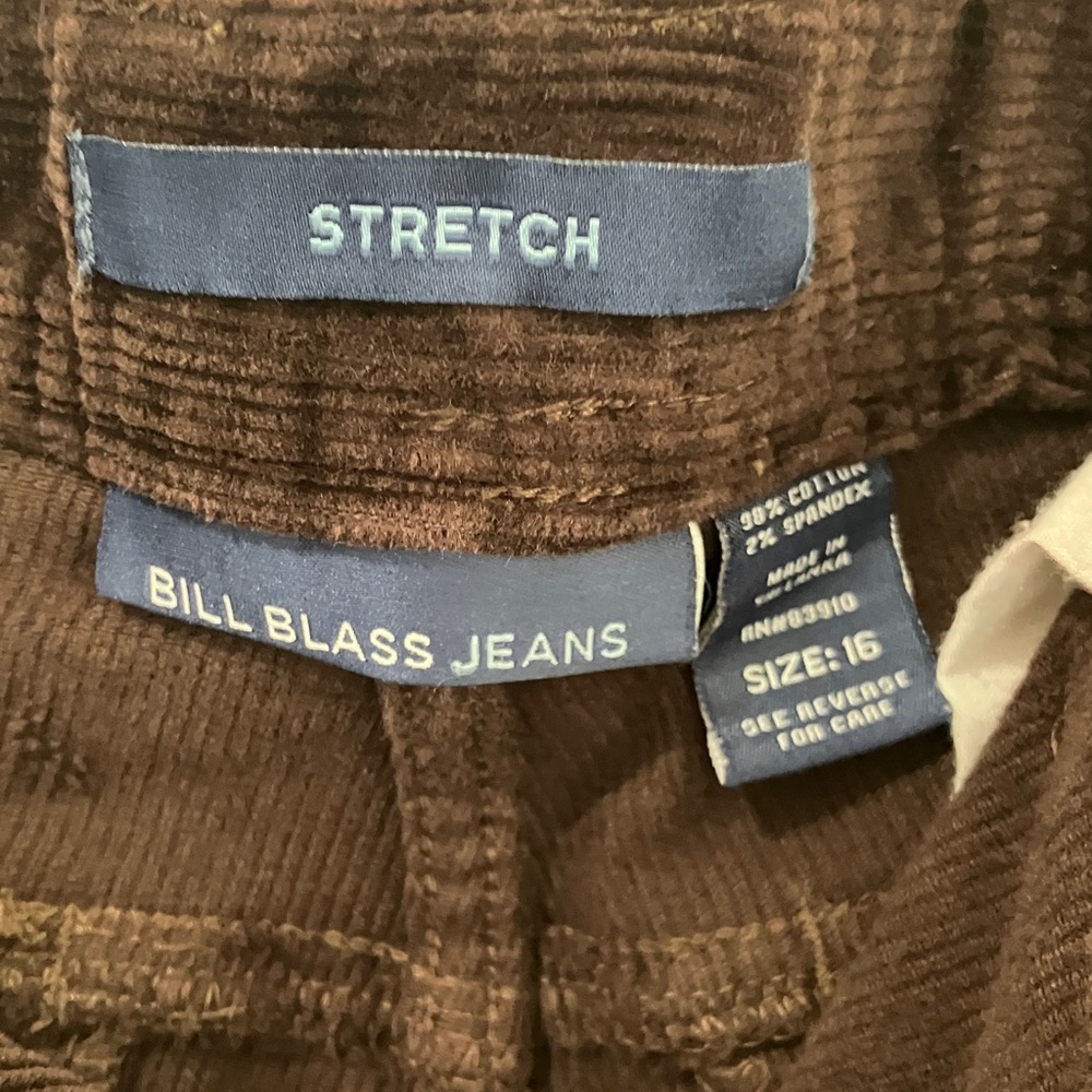 Brown Corduroy Pants - Bill Blass Jeans - Picture 5 of 6